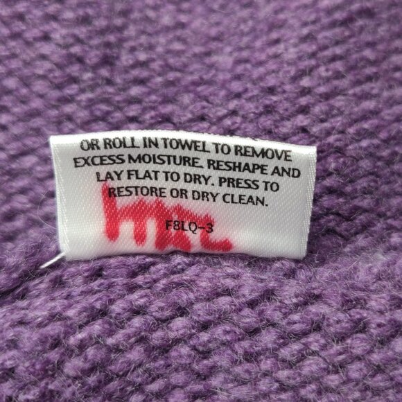 Purple Eileen Fisher Chunky Knit 100% Cashmere Cardigan/Topper - Picture 9 of 9